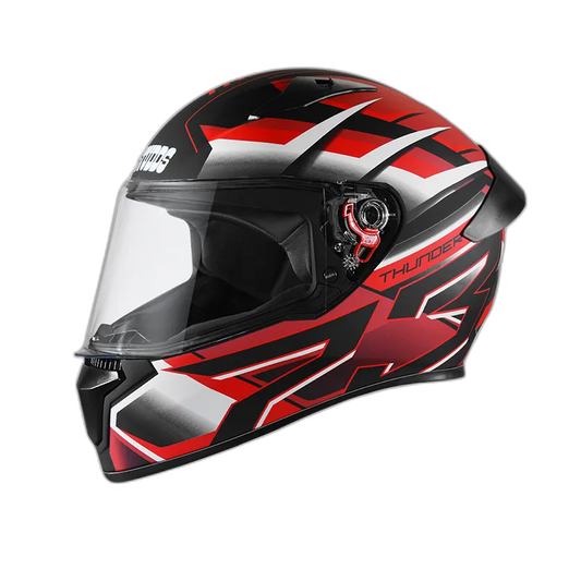 STUDDS Thunder D6 Matt Black White N2 Full Face Helmet