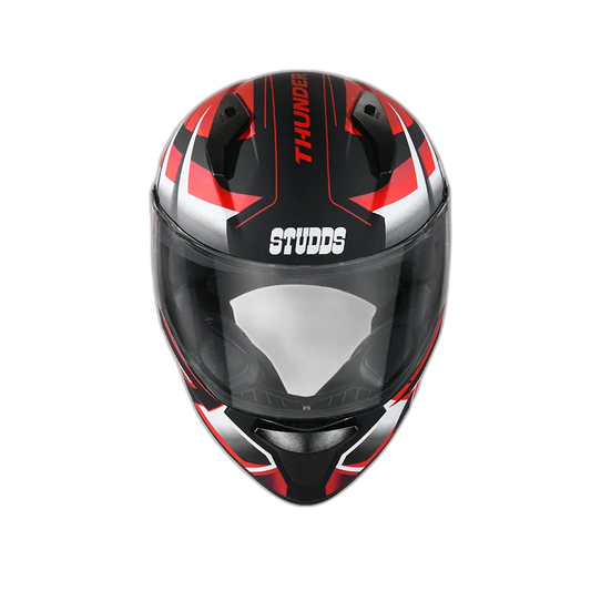 STUDDS Thunder D6 Matt Black White N2 Full Face Helmet