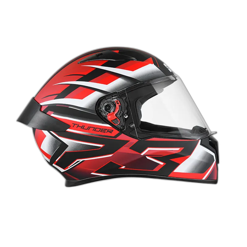 STUDDS Thunder D6 Matt Black White N2 Full Face Helmet