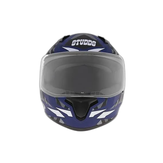 STUDDS Thunder D7 Matt Blue N4 Full Face Helmet