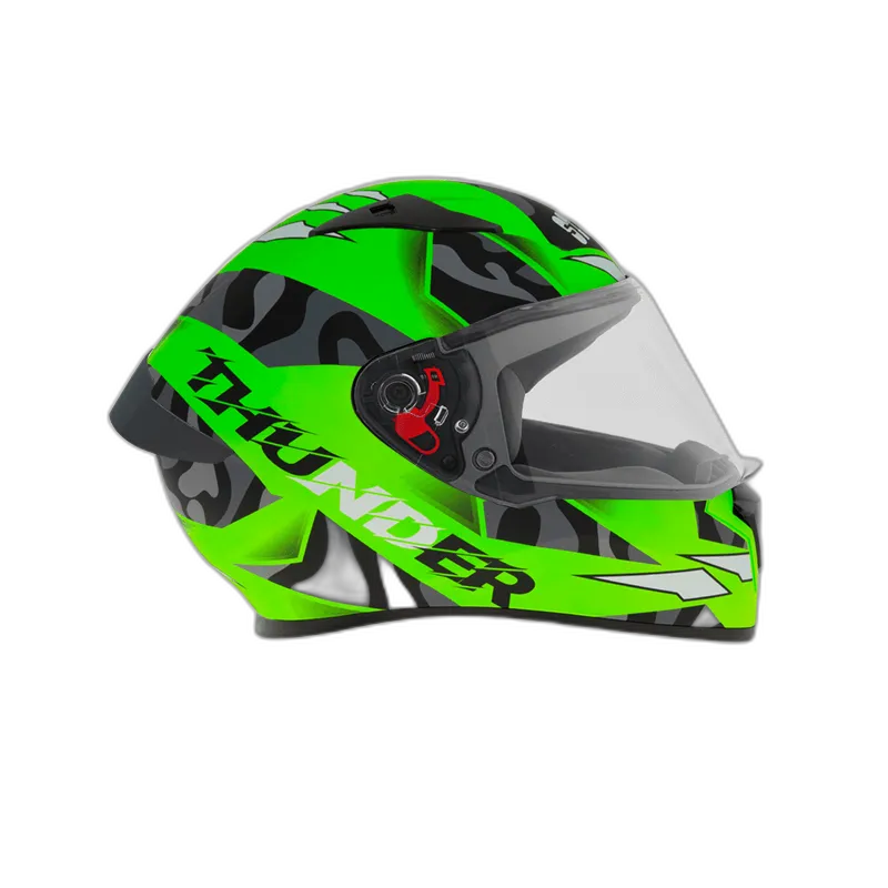 STUDDS Thunder D7 Matt Neon Green N9 Full Face Helmet