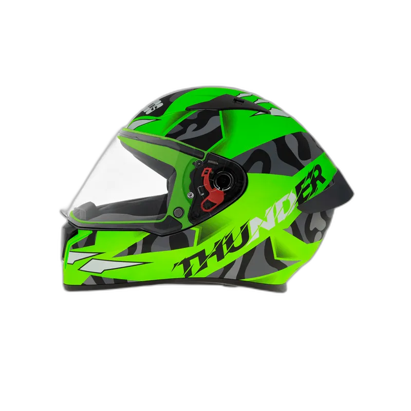 STUDDS Thunder D7 Matt Neon Green N9 Full Face Helmet