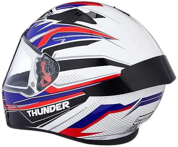 STUDDS Thunder D8 White N1 Full Face Helmet