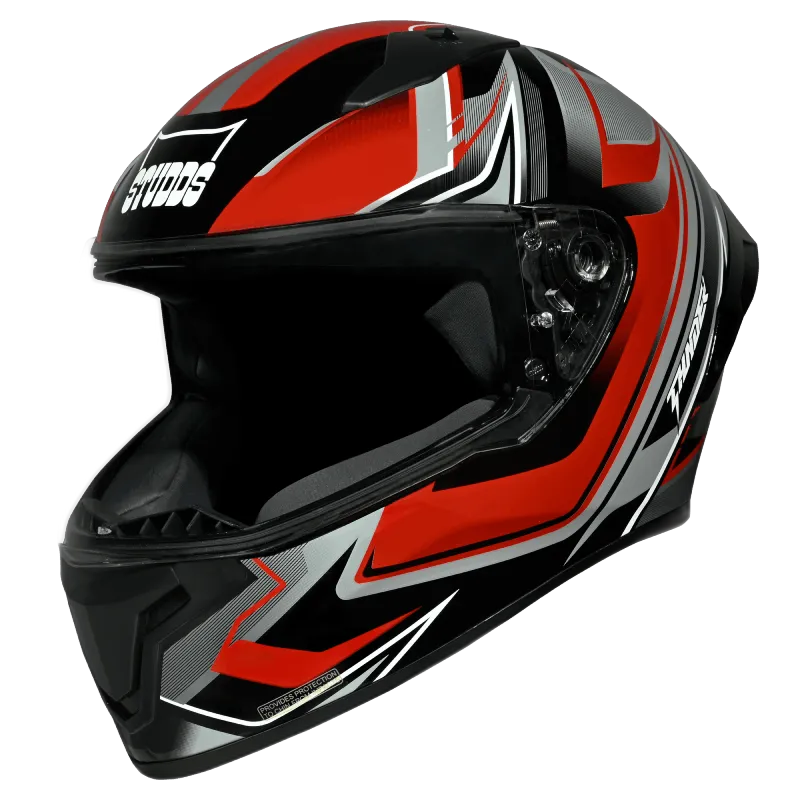 STUDDS Thunder D9 Flash Black N2 Full Face Helmet