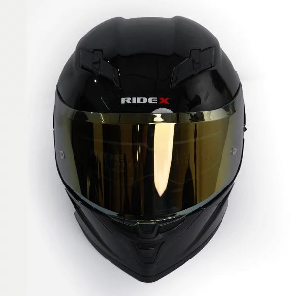 RIDEX Titanium Midnight Black Glossy Full Face Helmet