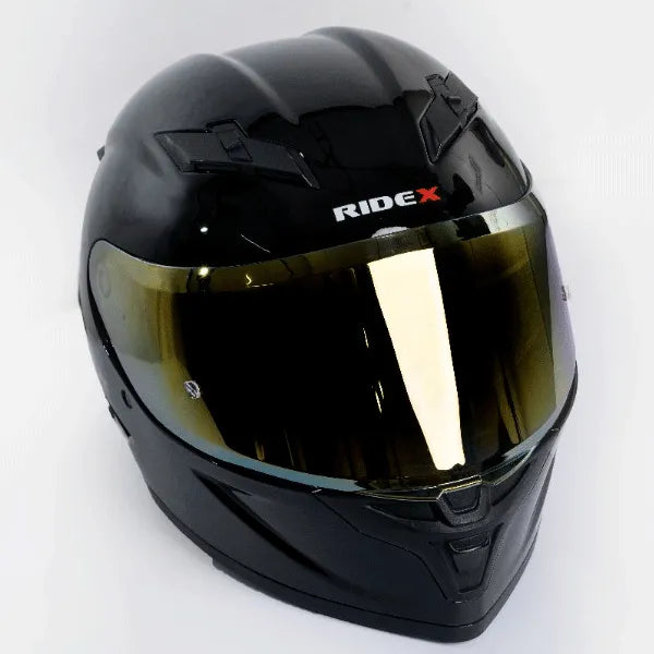 RIDEX Titanium Midnight Black Glossy Full Face Helmet