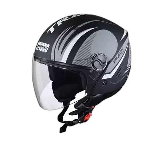 STUDDS Track Super D3 Matt Black N4 Half Face Helmet