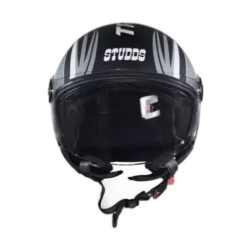 STUDDS Track Super D3 Matt Black N4 Half Face Helmet