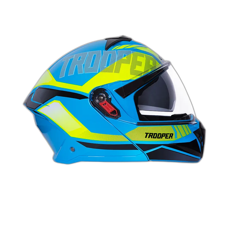 STUDDS Trooper D1 Blue N5 Fu Flip Up Helmet