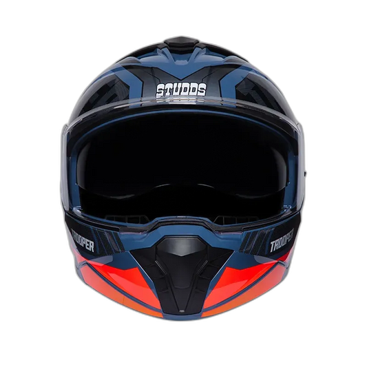 STUDDS Trooper D1 Blue N Flip Up Helmet