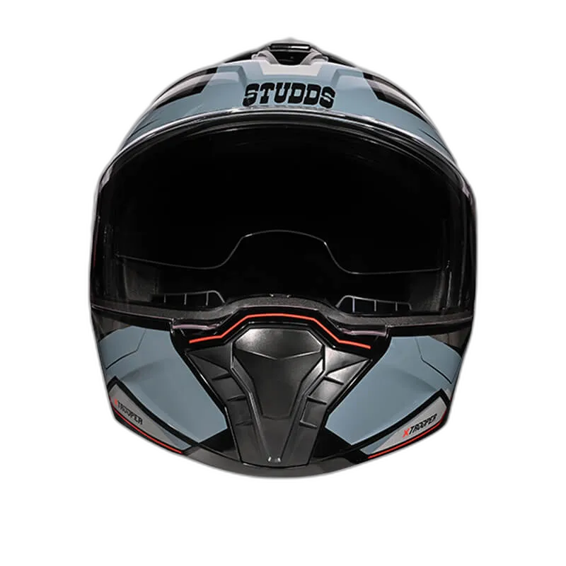 STUDDS Trooper D1 White N2 Fu Flip Up Helmet