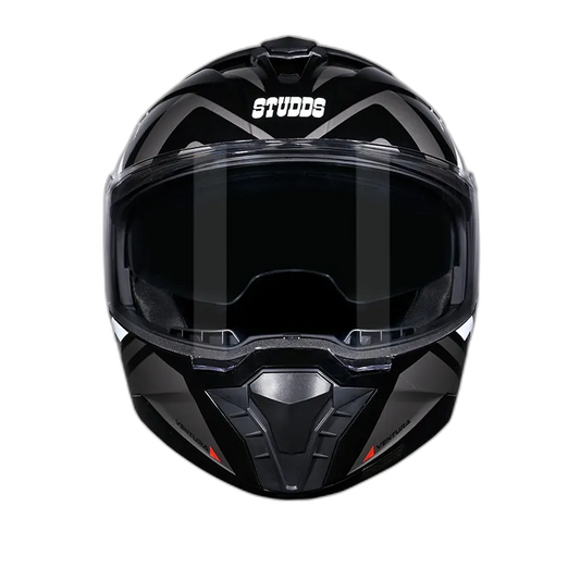 STUDDS Trooper D3 Black N6 Flip Up Helmet