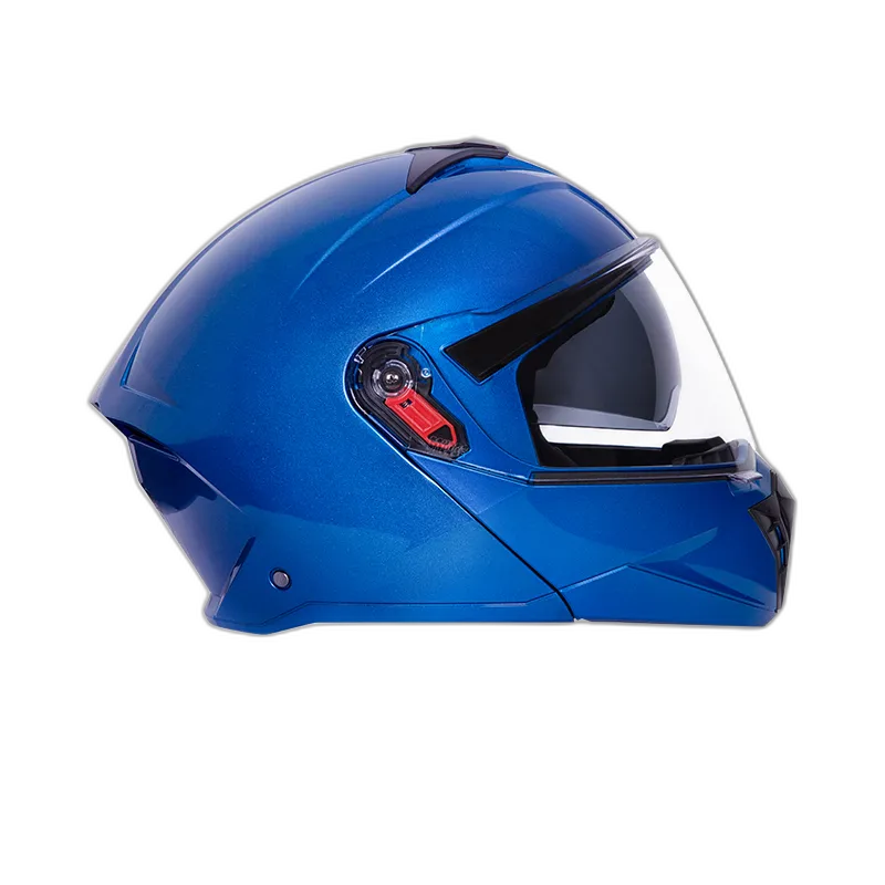 STUDDS Trooper Flame Blue Fu Flip Up Helmet
