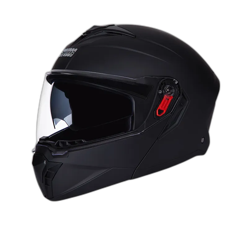 STUDDS Trooper Matt Black Fu Flip Up Helmet