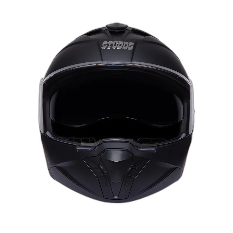 STUDDS Trooper Matt Black Fu Flip Up Helmet