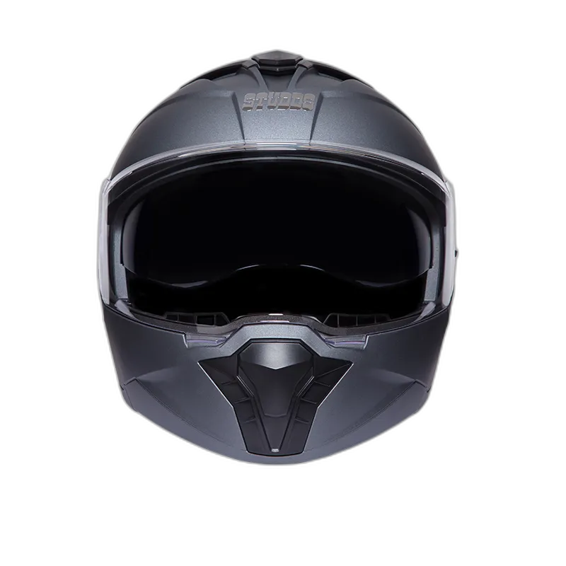 STUDDS Trooper Matt Gun Grey Fu Flip Up Helmet