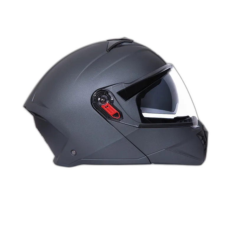 STUDDS Trooper Matt Gun Grey Fu Flip Up Helmet