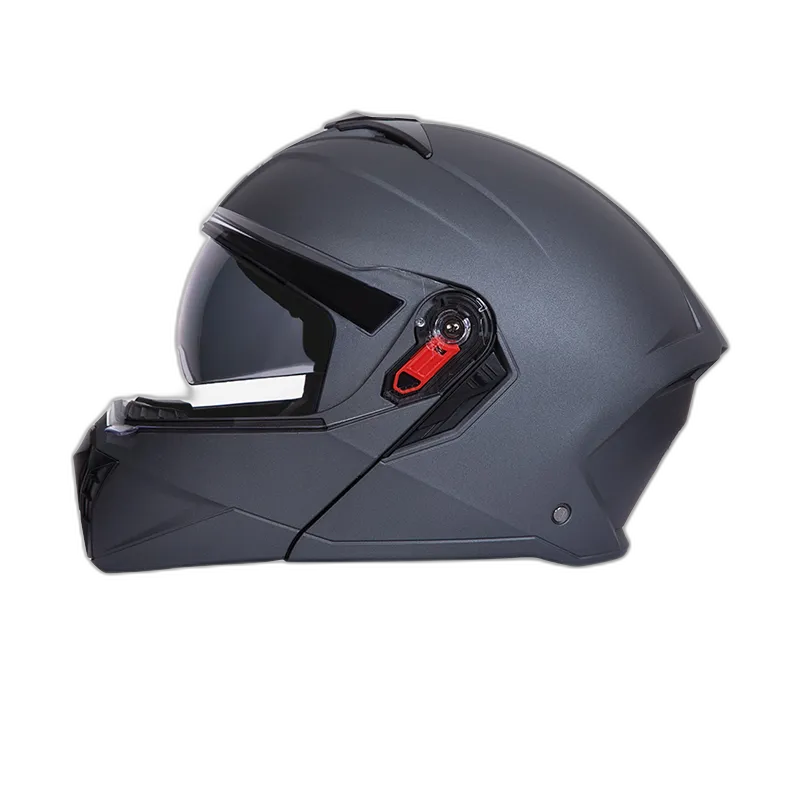 STUDDS Trooper Matt Gun Grey Fu Flip Up Helmet