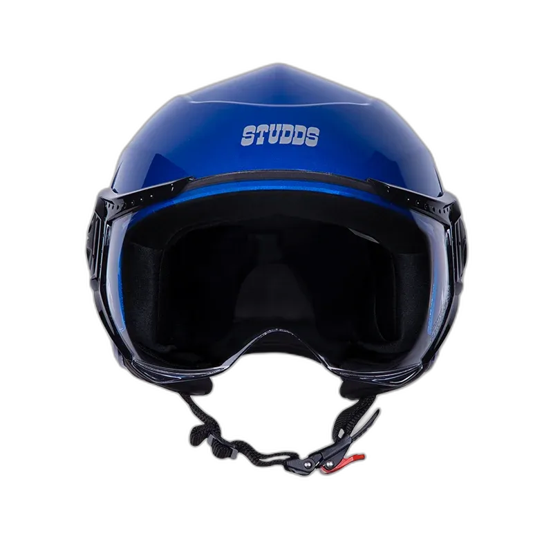 STUDDS Urban Dame Flame Blue Half Face Helmet