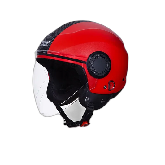 STUDDS Urban Red Black Half Face Helmet