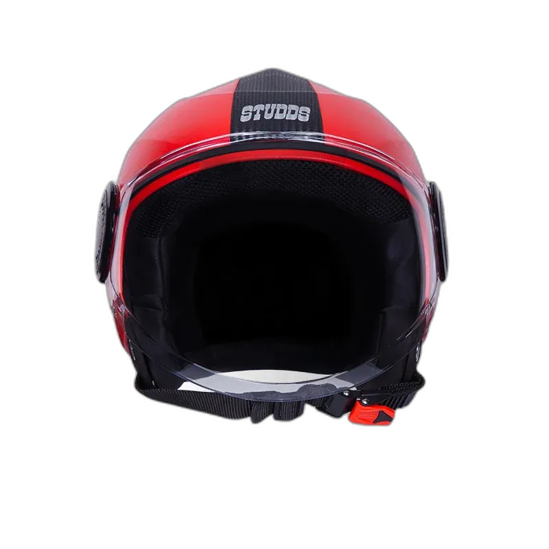 STUDDS Urban Red Black Half Face Helmet