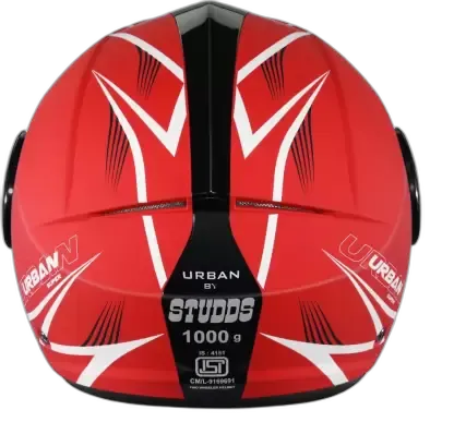 STUDDS Urban Super D1 Matt Red N6 Half Face Helmet