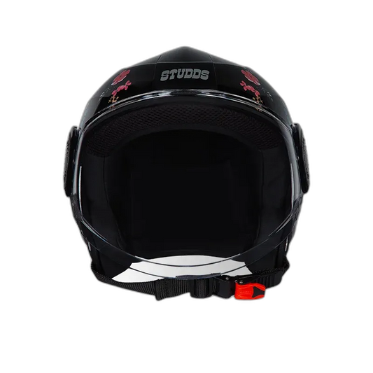 STUDDS Urban Super D2 Black Flwr Half Face Helmet