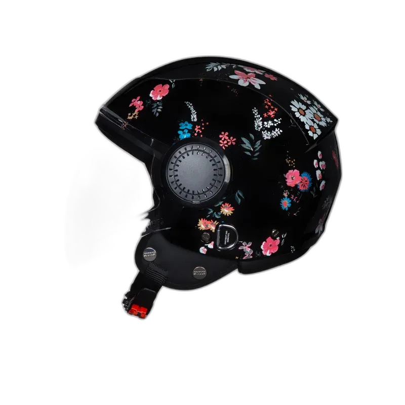 STUDDS Urban Super D2 Black Flwr Half Face Helmet
