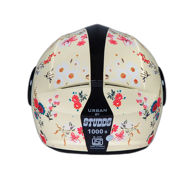 STUDDS Urban Super D2 Matt Yellow Half Face Helmet