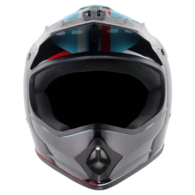 VEGA V Cross Dx Track Hex Blue Black Off Road Helmet