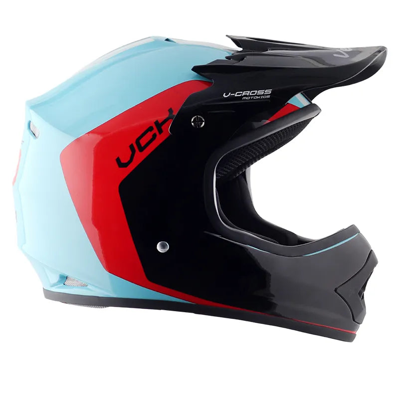 VEGA V Cross Dx Track Hex Blue Black Off Road Helmet
