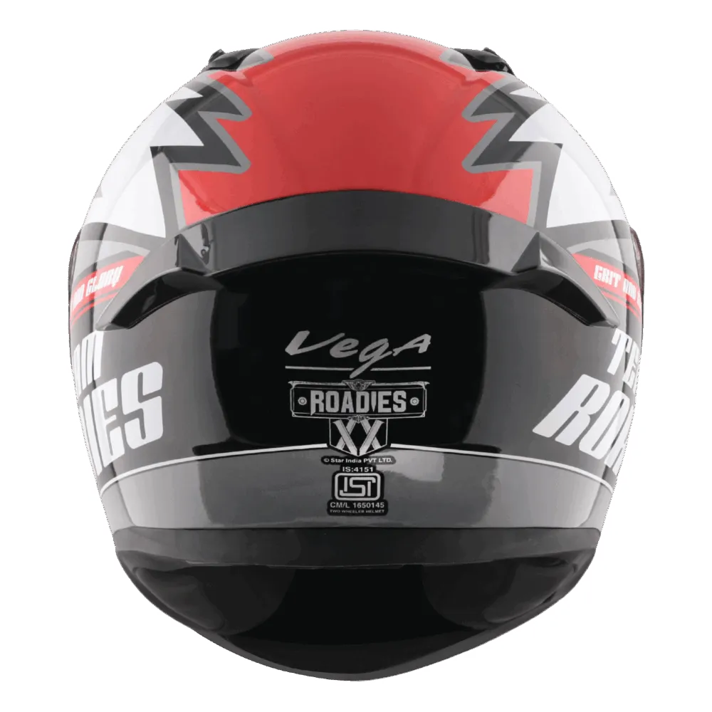 Vega Bolt Dx Rodies Black Red Full Face Helmet