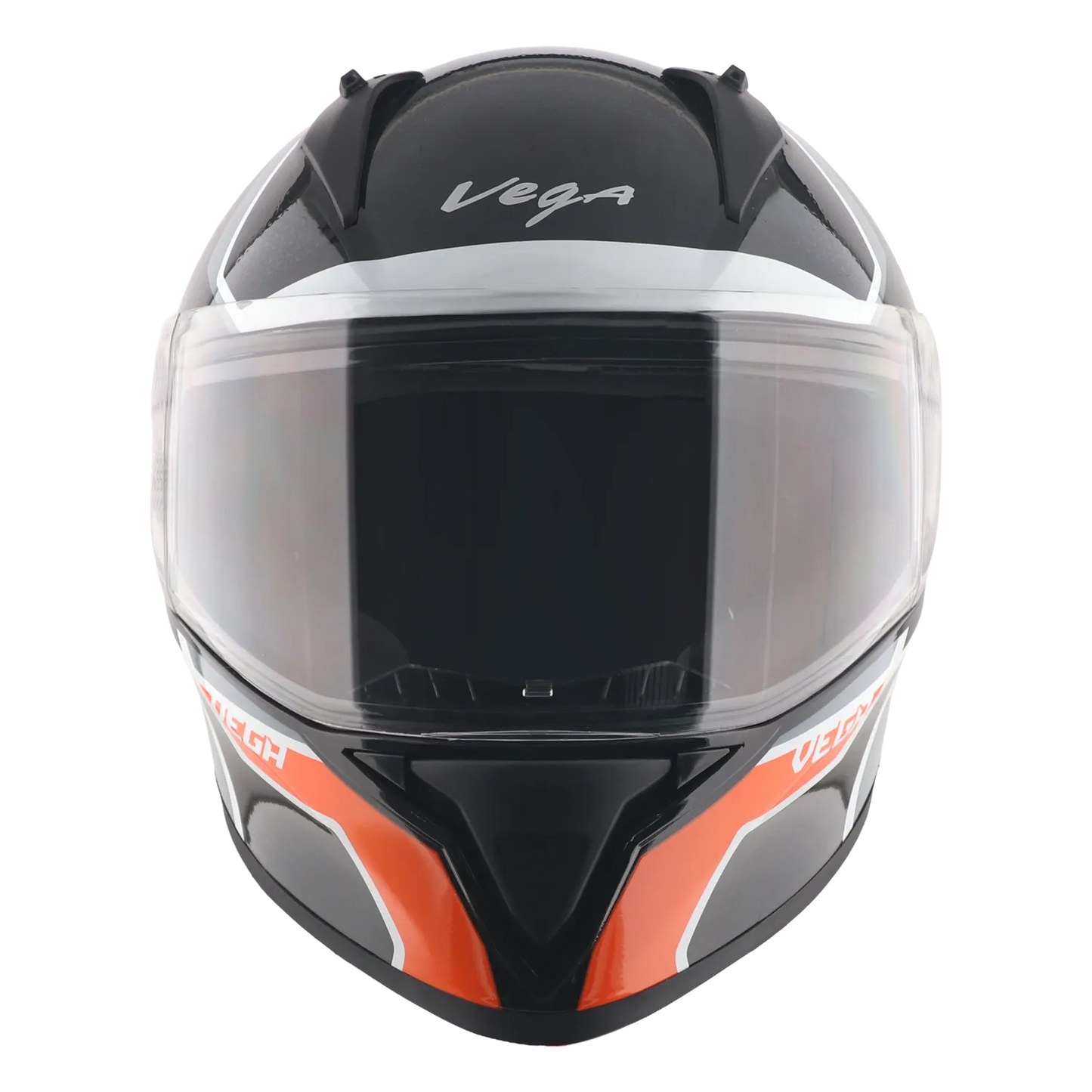 Vega Bolt Dx Tron Black Orange Full Face Helmet