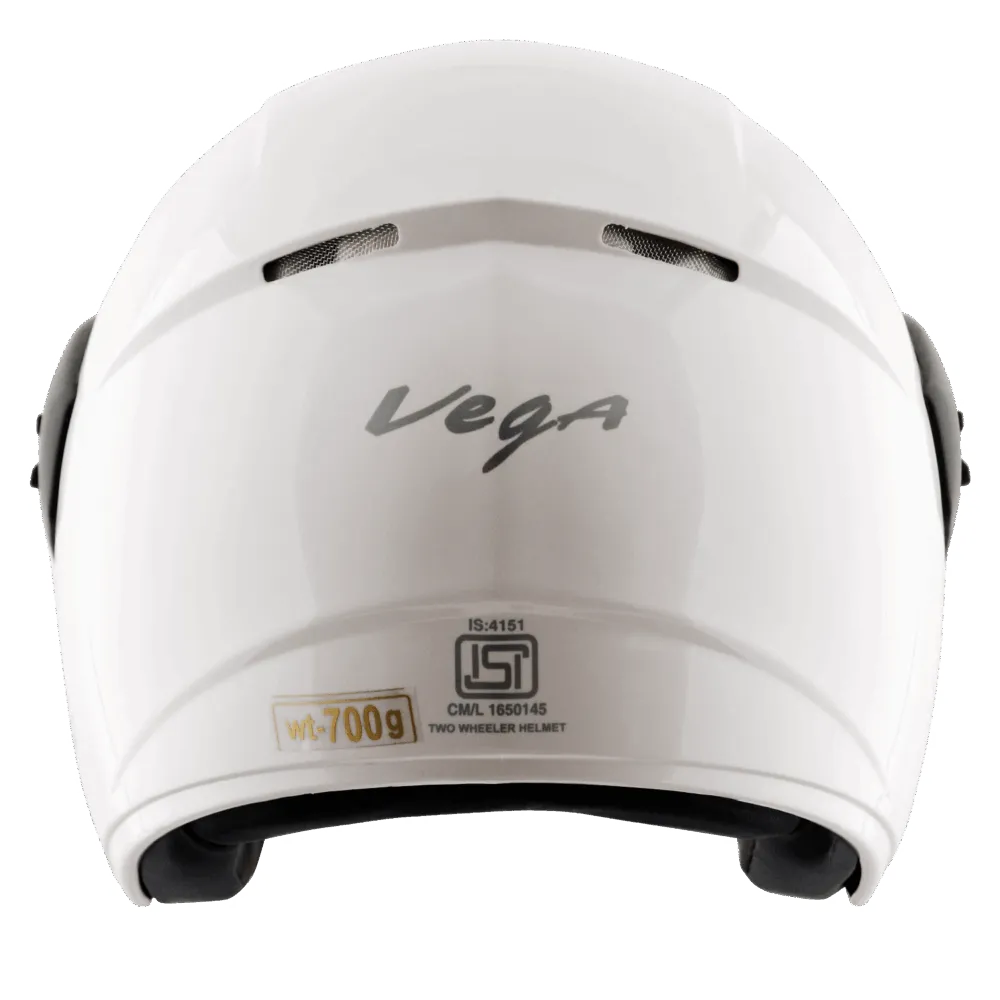 Vega Buds Dx White Half Face Helmet
