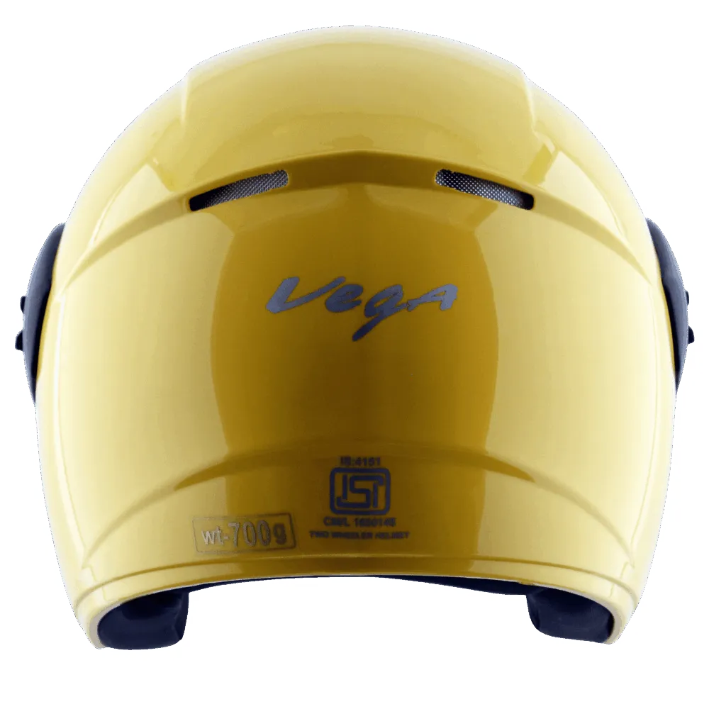 Vega Buds Dx Yellow Half Face Helmet