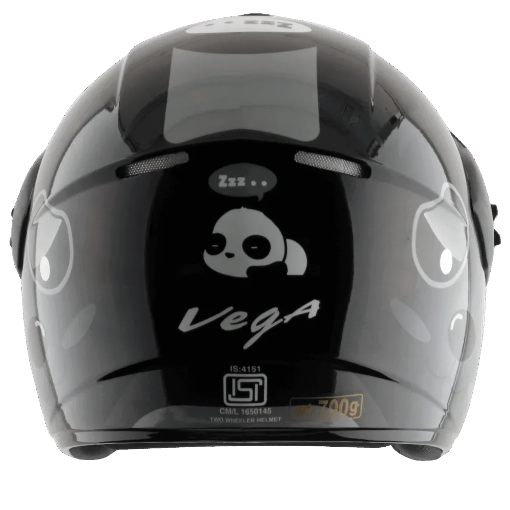 Vega Buds Of Bubble Anthracite Black Half Face Helmet