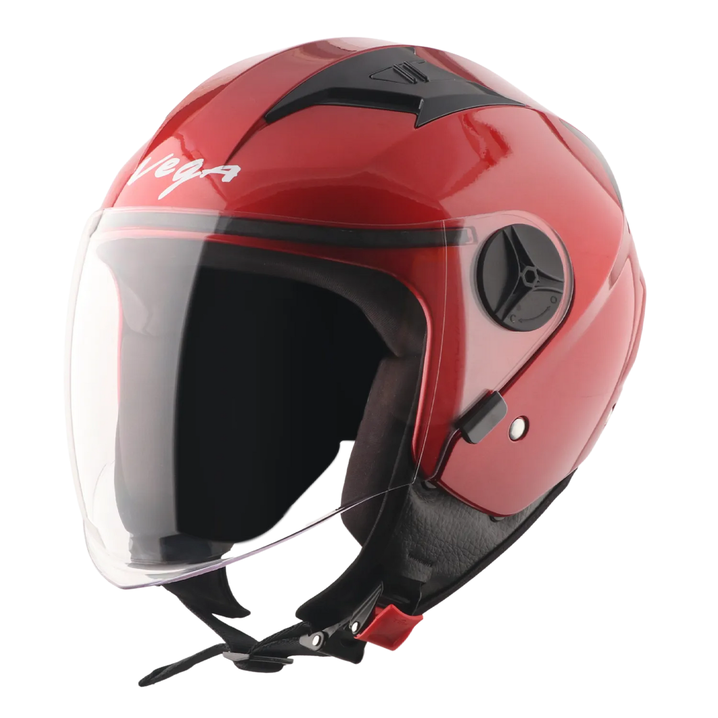 Vega Clark Cherry Red Half Face Helmet
