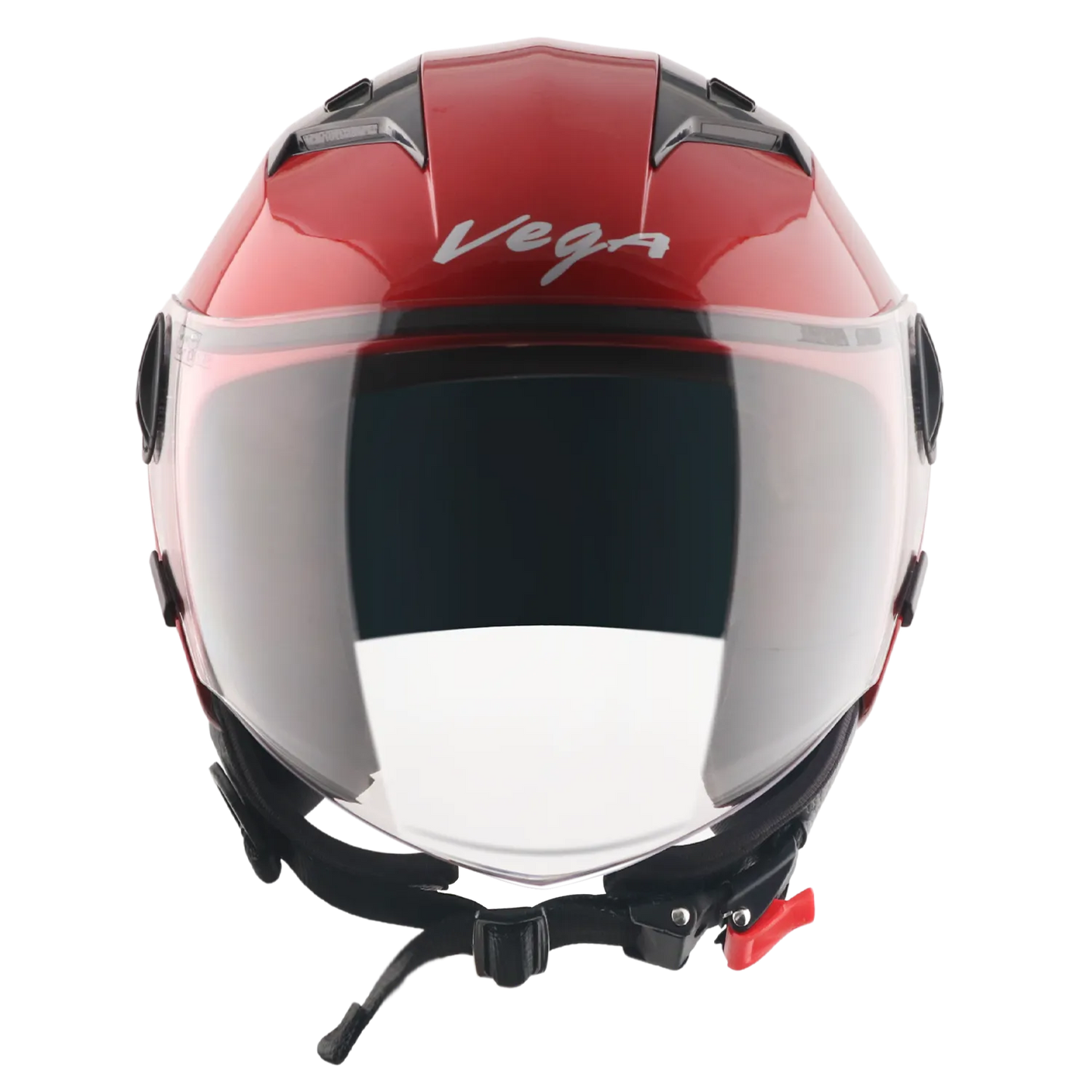 Vega Clark Cherry Red Half Face Helmet