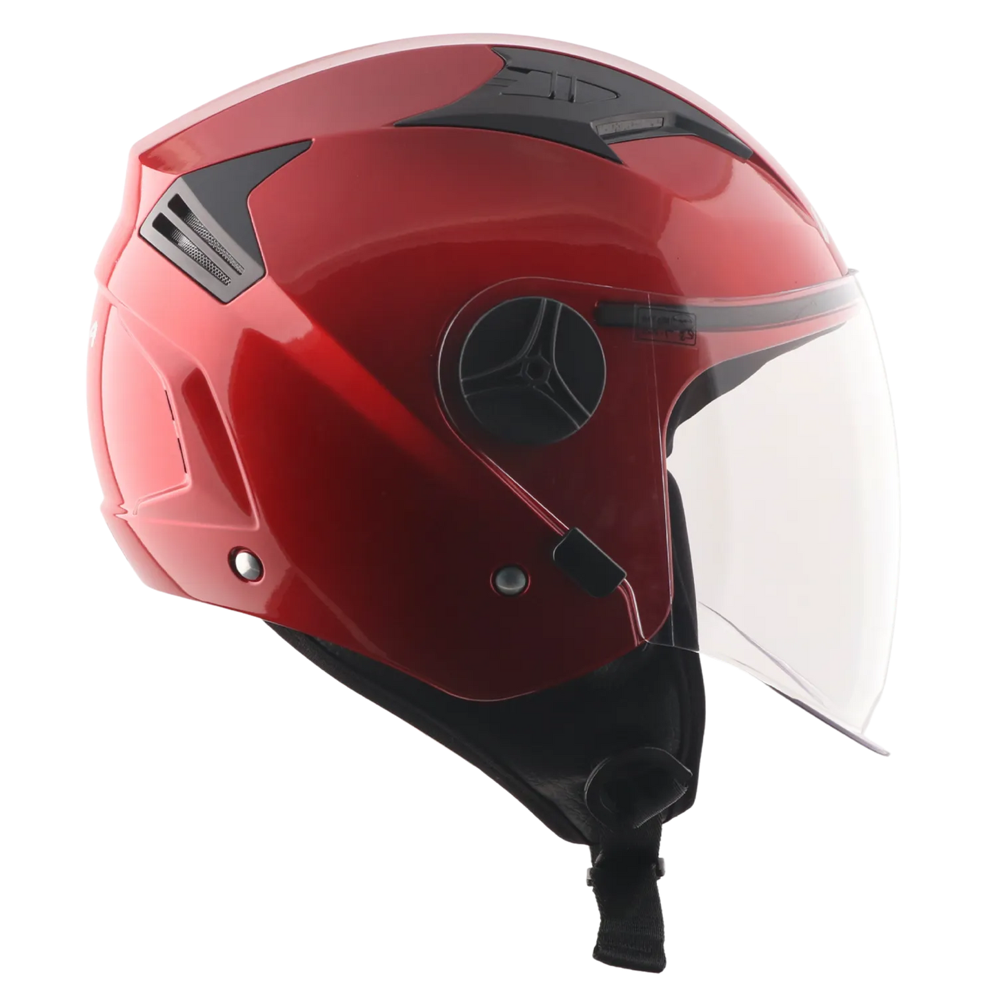 Vega Clark Cherry Red Half Face Helmet