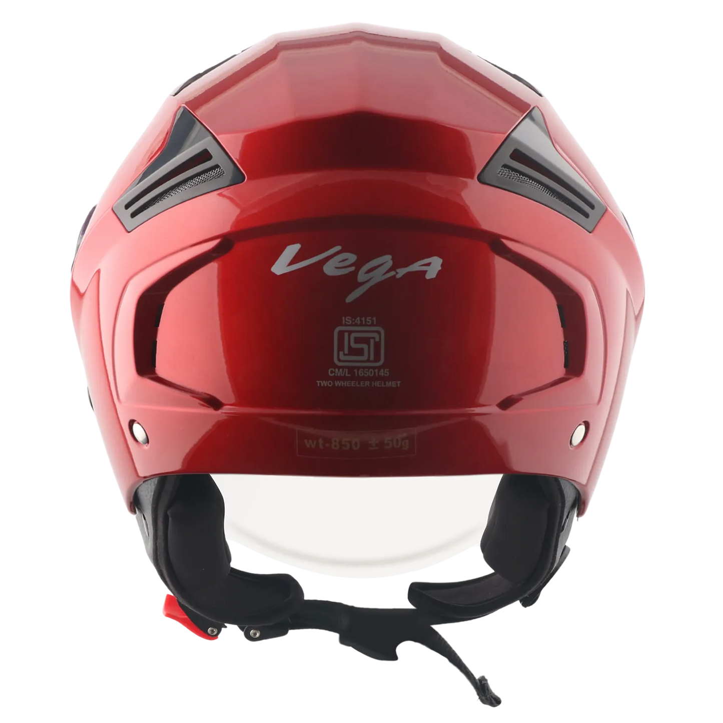 Vega Clark Cherry Red Half Face Helmet