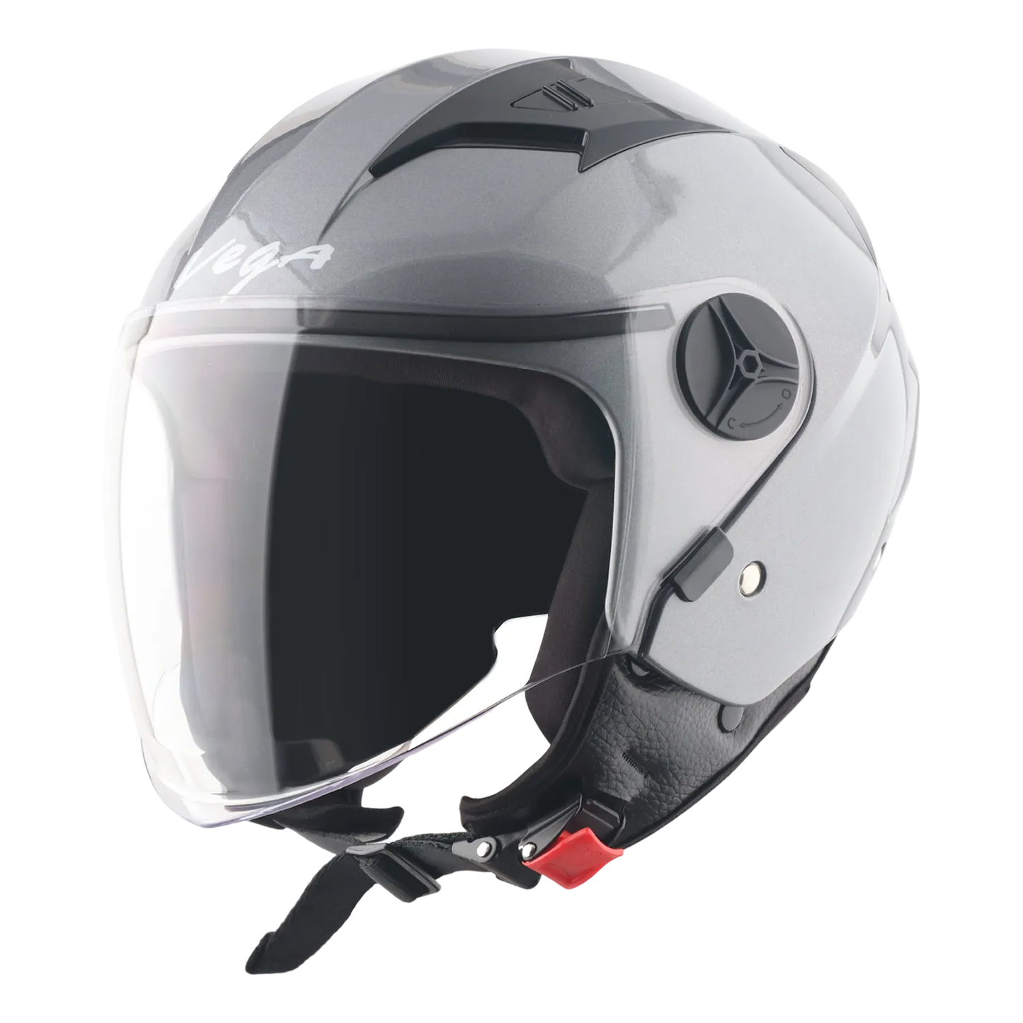 Vega Clark Solid Athena Grey Half Face Helmet