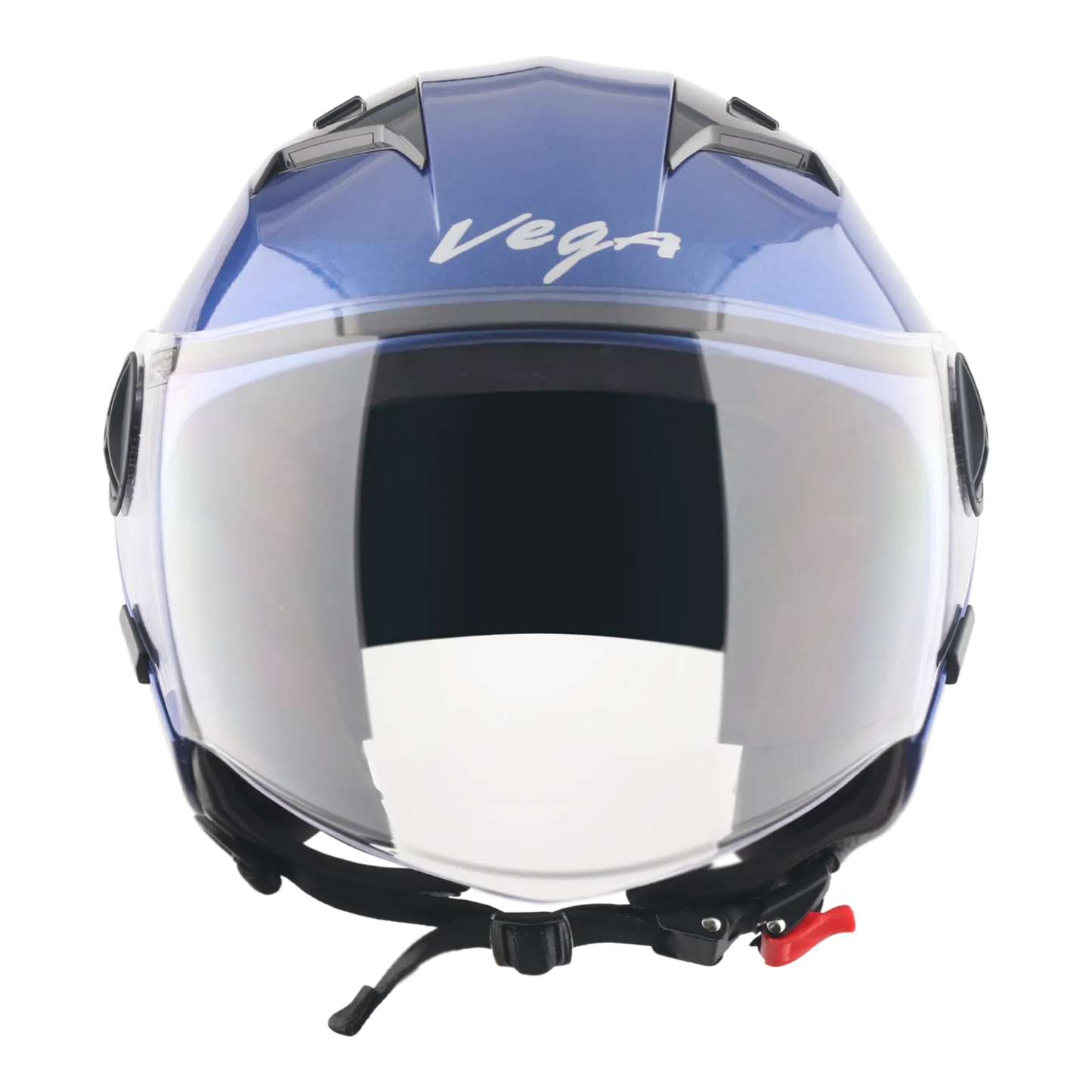 Vega Clark Solid Blue Half Face Helmet