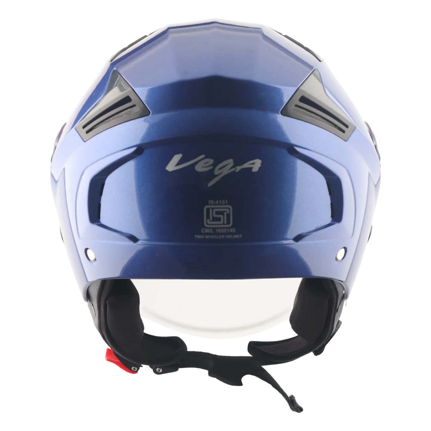 Vega Clark Solid Blue Half Face Helmet