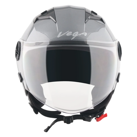 Vega Clark Solid Nardo Grey Half Face Helmet