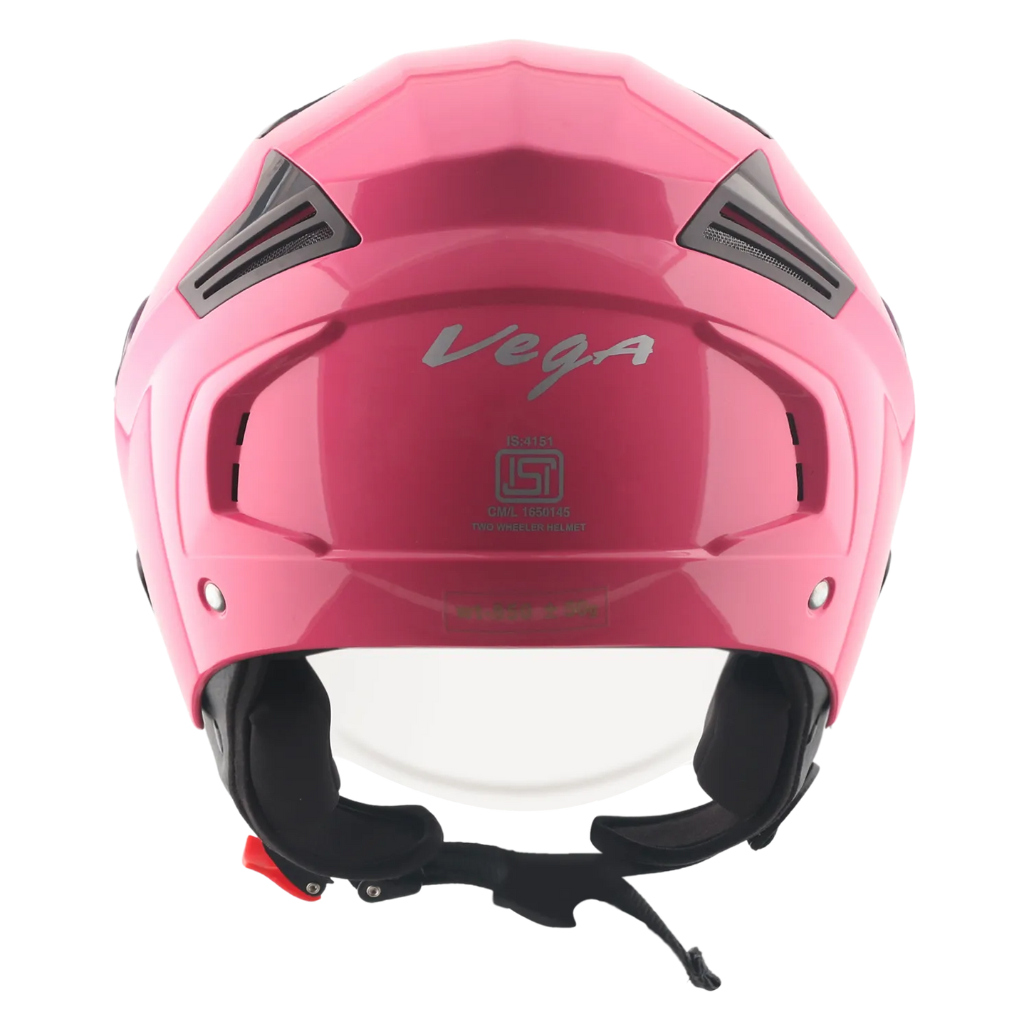 Vega Clark Solid Pink Half Face Helmet