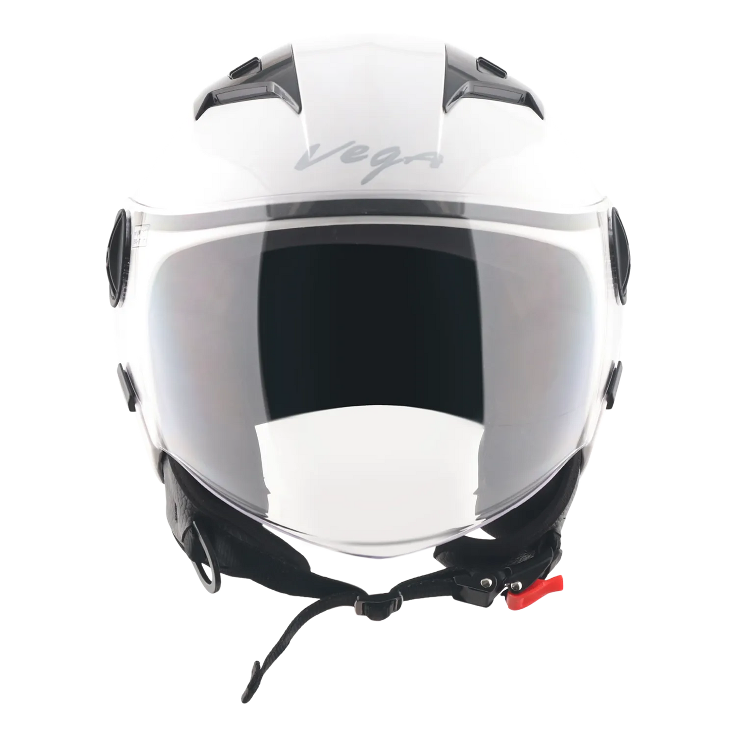 Vega Clark Solid White Half Face Helmet