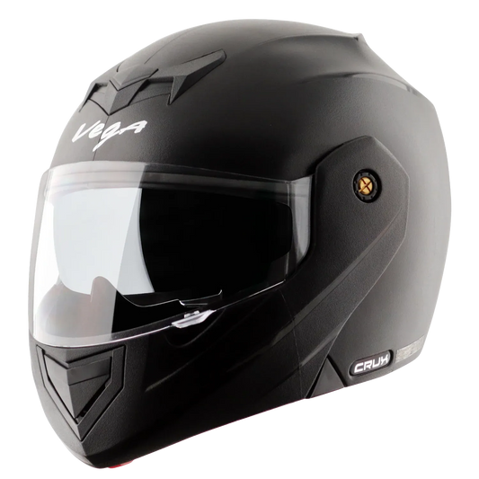 VEGA Crux Tf Dual Visor Black Flip Up Helmet