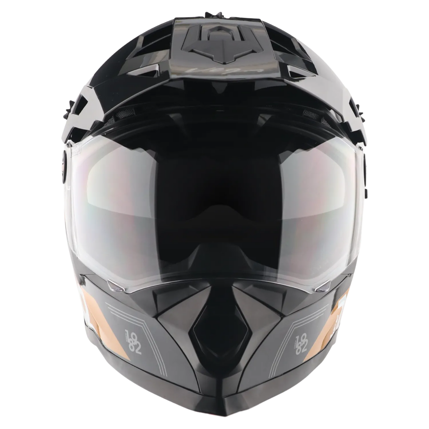 Vega Vf-11 Dirt-x Aircraft Black Gold Off Road Helmet