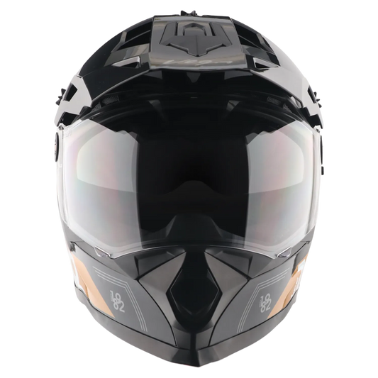 Vega Vf-11 Dirt-x Aircraft Black Gold Off Road Helmet