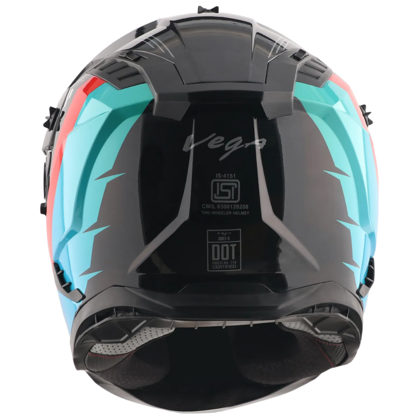 Vega VF-11 Dirt-X Aircraft Black Red Off Road Helmet
